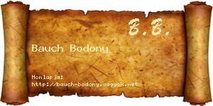 Bauch Bodony névjegykártya